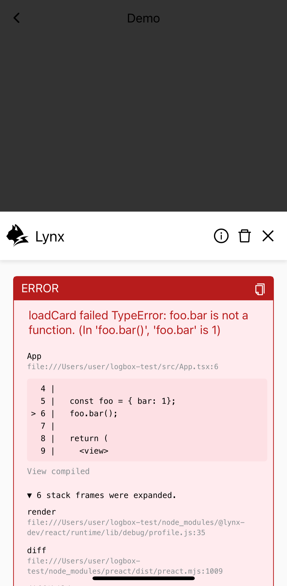 Syntax error