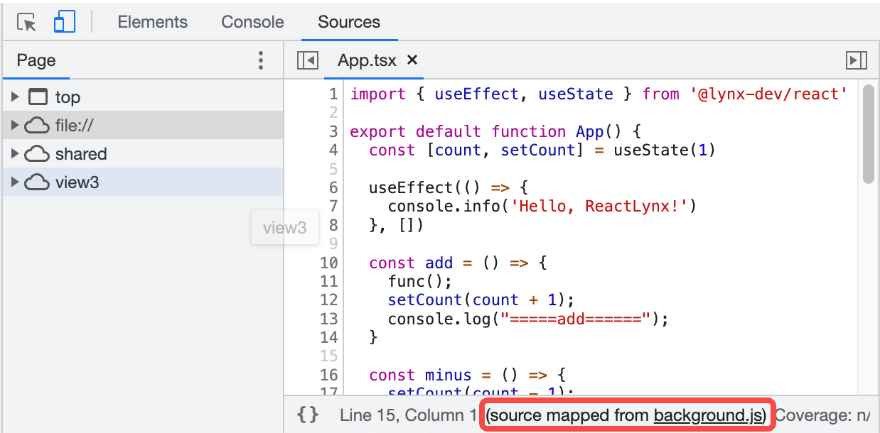 Sourcemap from